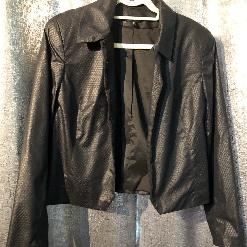Women’s Black Textured Blazer Jacket Size 10